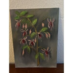 Hand-Painted Floral Still Life on Canvas Signed B. Lee 9x12 Vintage Wall Art